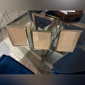 3 gold frames (5 by 7)